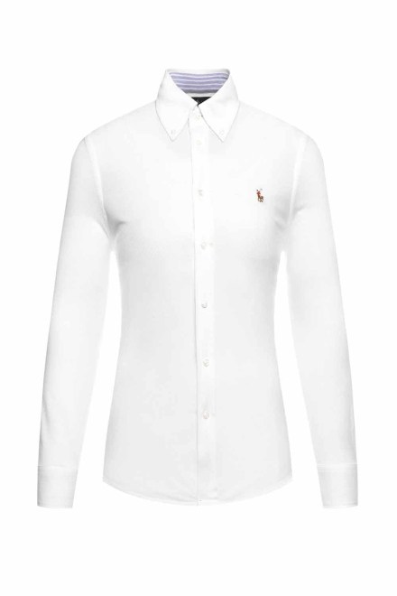Риза Knit Oxford-Lsl-Knt 211664427003 100 white