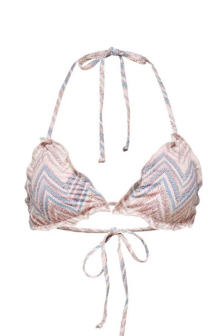Бански Onlandrea Ruffle Tie  Bikini Top 15250846 13-1409 tcx seashell pink