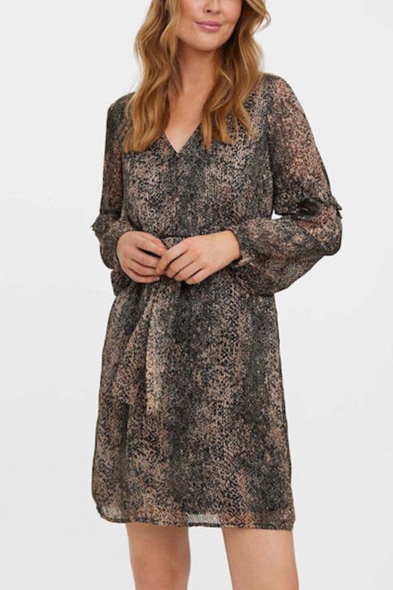 Рокли  Vmnala L/S V-Neck Abk Dress Wvn Btq 10278775 17-1312 TCX Silver Mink