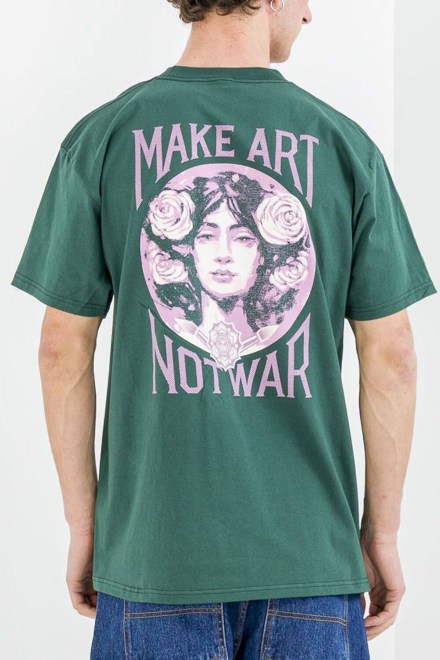 T-Shirt Make Art Not War 165264062 RFR rain forest