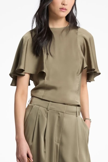 Top Cape Sleeve MT6411QAYJ 305 safari green