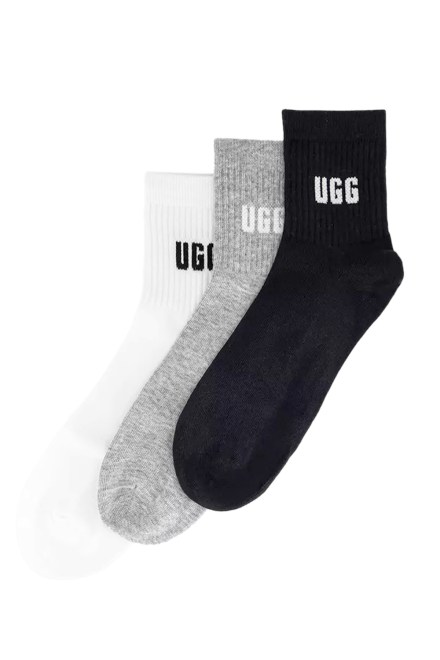 Чорапи (Pack of 3) Quinlin Logo Quarter 1181412 000M nimbus/grey heather/black