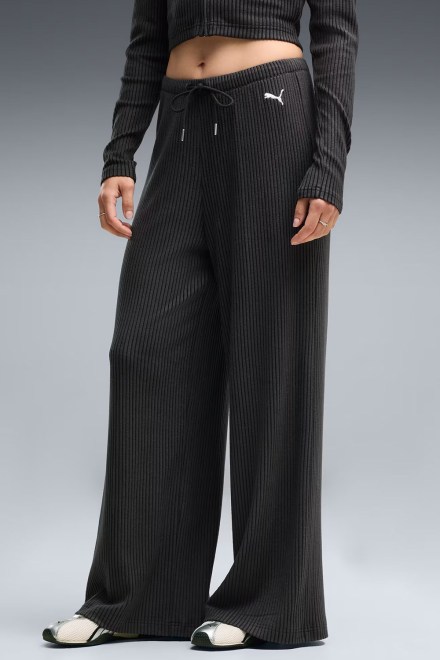 Долнище Ess Ribbed Wide Leg Soft Touch 636667 01 puma black