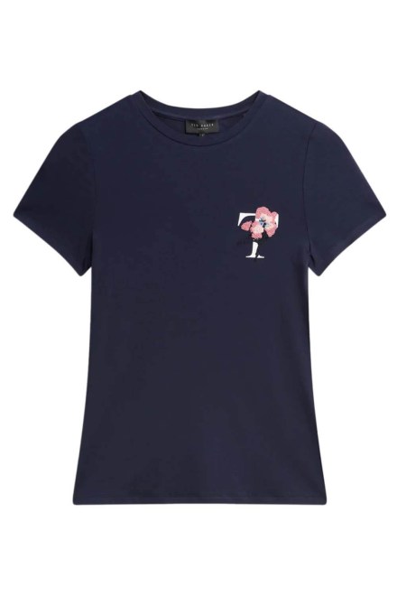 T-Shirt Carnela Embroidered Logo Short Sleeve 278330 navy