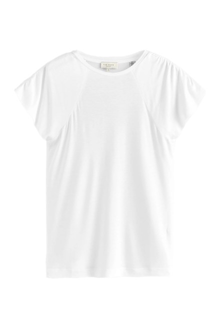 T-Shirt Elmie Gather Shoulder Detail 281485 white
