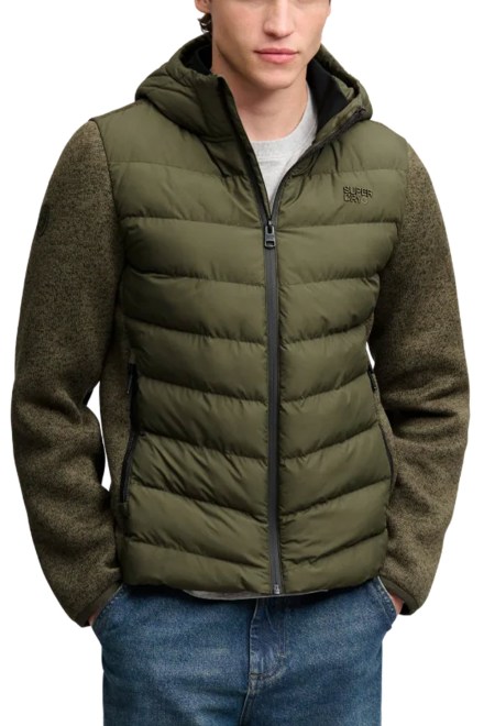 Яке Hooded Storm Knit Hybrid M5012530A b9x khaki green marl