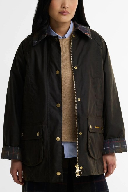 Яке Icons Collar Modern Beadnell Wax LWX1582 ol71 olive/classic