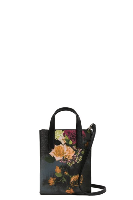 Чанта Vecon Floral Printed Mini Icon 285550 black