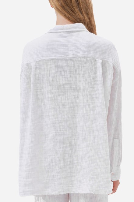 Риза Relaxed With Raw Edges DLWS000024 white
