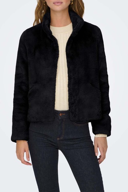 Палто Onlnewvida Life Faux Fur 15295423 C-N10 black