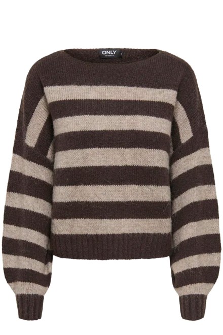 Плетено Onlaya L/S Boatneck 15259682 19-1314 TCX seal brown