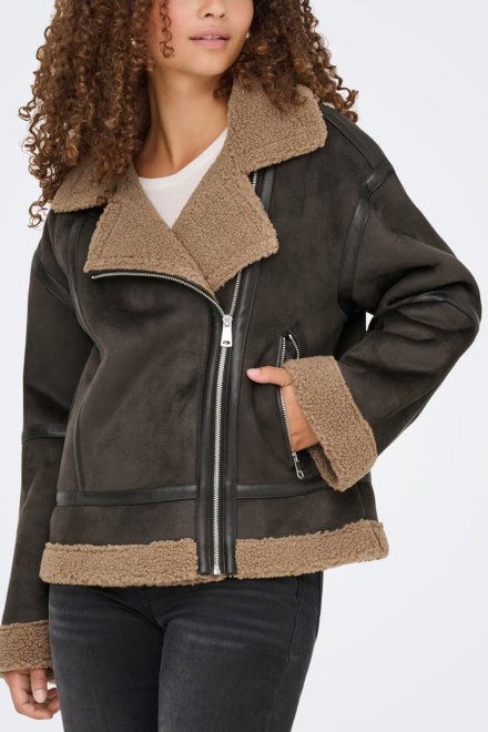 Яке Onlkendra Bond Oversizjacket 15348991 19-1109 TCX chocolate torte