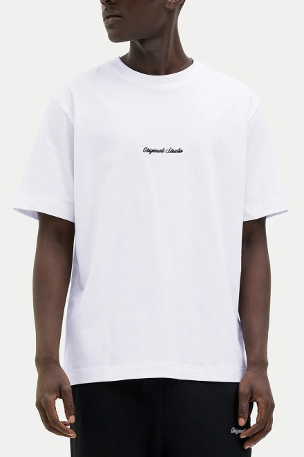T-Shirt Jornorrebro Emb Ss Crew Neck 12282892 11-0601 TCX bright white