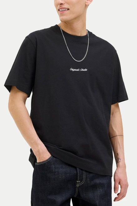 T-Shirt Jornorrebro Emb Ss Crew Neck 12282892 C-N10 black