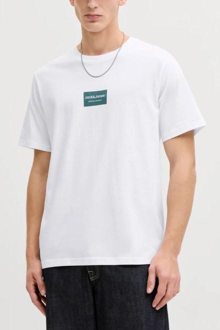T-Shirt Jjfrank Ss Crew Neck 12288092 11-0601 TCX bright white