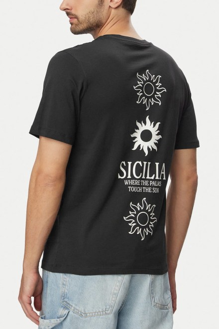 T-Shirt Jjcalm Back Print Ss Crew Neck 12297701 C-N10 black