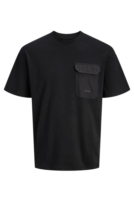 T-Shirt Jcofusion Pocket Ss Crew Neck 12293064 C-N10 black