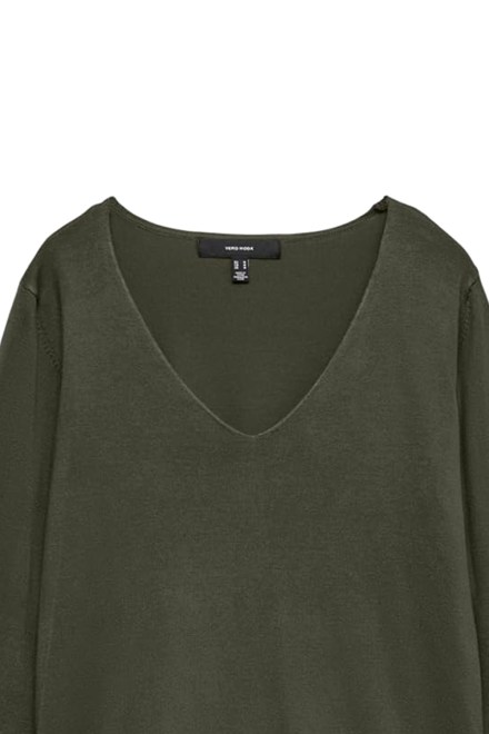 Плетено Vmsilje V-Neck 10320451 19-0414 TCX forest night