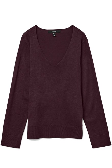 Плетено Vmsilje V-Neck 10320451 19-1528 TCX windsor wine