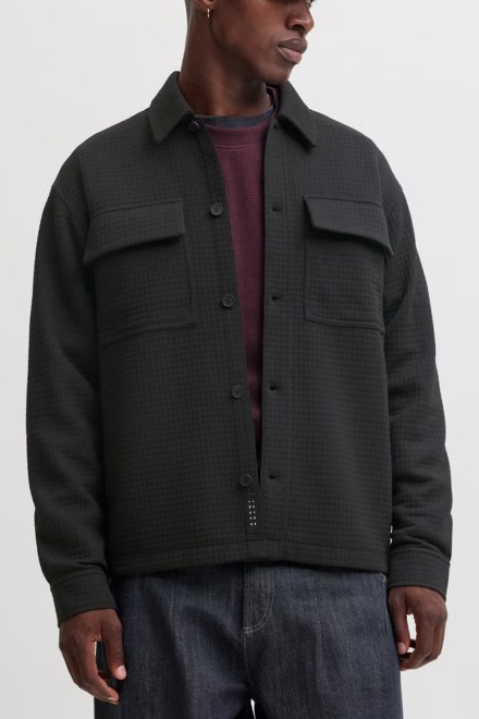 Риза Jcofusion Jersey Waffle Overshirt 12300901 C-N10 black