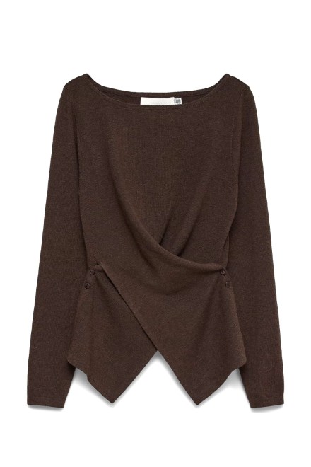 Плетено Vmsiena Boatneck Wrap 10352092 19-1109 TCX chocolate torte