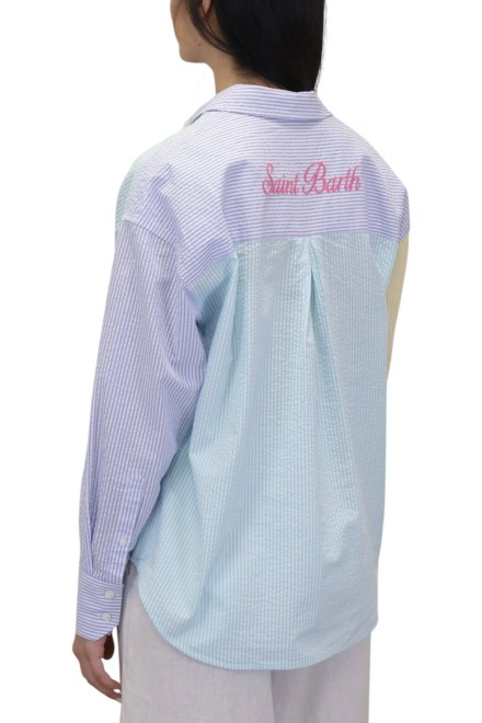 Риза Cristal Long Sleeve CYS0001-00721L seersucker stripes v mix emb