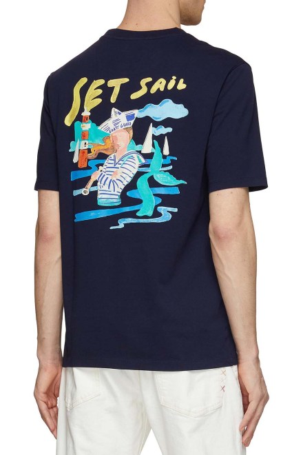 T-Shirt Front Back Sailor Artwork 175569 SC6865 navy blue