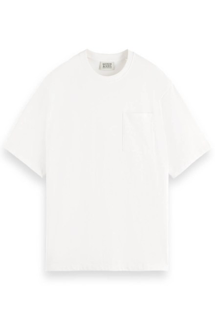 T-Shirt Core-3 Crosses Loose Fit Pocket 179193 0006 white