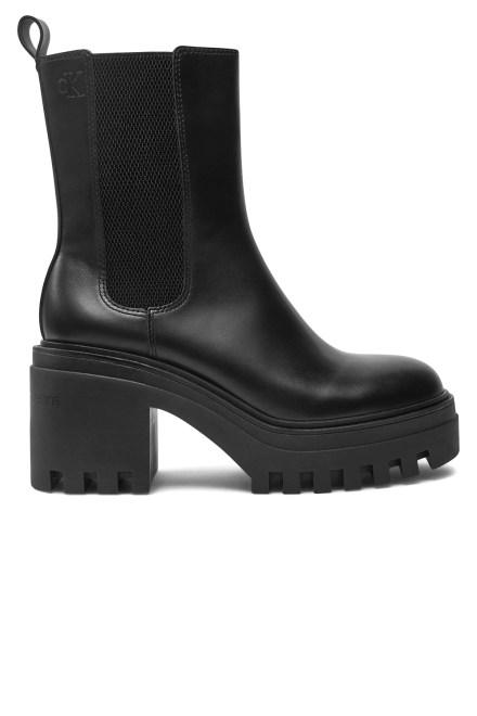 Боти Chunky Heeled Chelsea Lth YW0YW01547 0GJ triple black