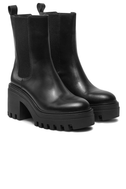 Боти Chunky Heeled Chelsea Lth YW0YW01547 0GJ triple black