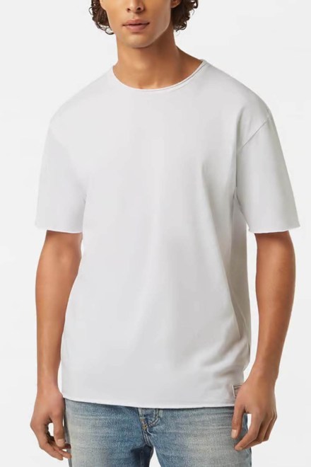 T-Shirt Raw Edge Relaxed Fit 179939 SC101 white