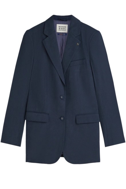 Сако Gabardine Relaxed Single Breasted U9G01482T 456 peacoat