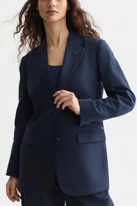 Сако Gabardine Relaxed Single Breasted U9G01482T 456 peacoat
