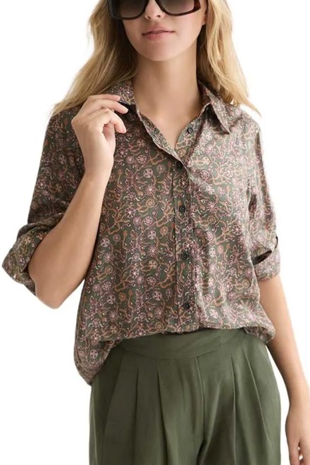 Риза Printed Relaxed Fit U9B01726T 382 surreal flower thyme