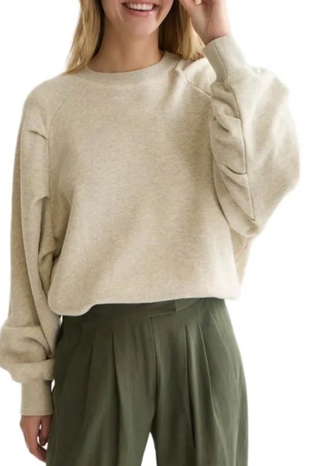 Суичър Pleated U9E01741T 262 oatmeal melange